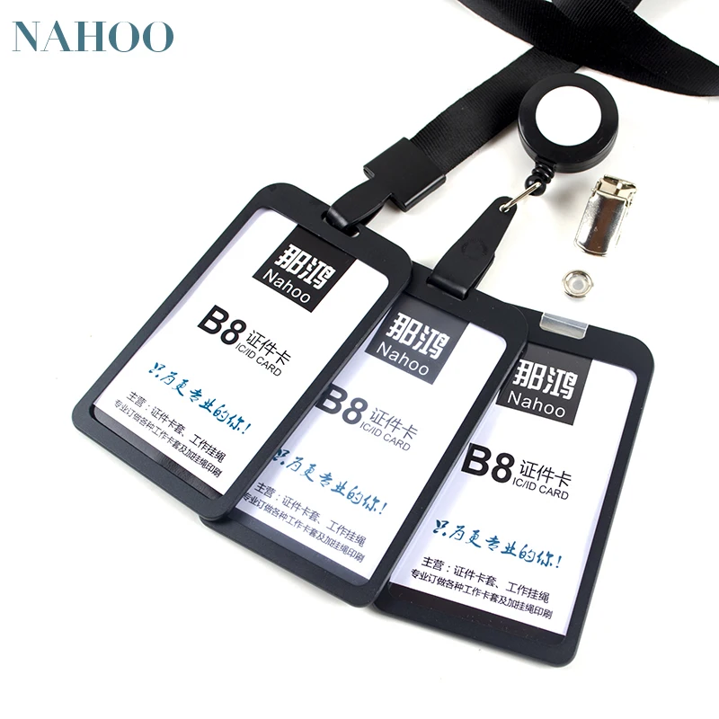 

Nahoo Retractable Lanyard ID Badge Holder Name Tag Card Belt Clip Buckle Magnesium Alloy Badge Holder Accessories Transparent