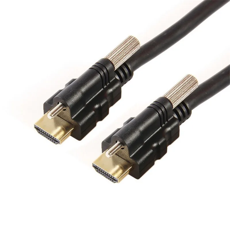 HDMI HDTV 1.4 1080P Male to Male Audio Video Cable with Lock Screws