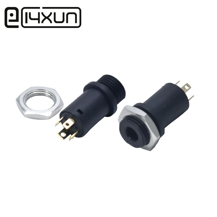 

2pcs 3.5mm 4Pole Stereo Female Socket with Screw 3.5 Audio Headphone Jack 4P Vertical Double Channel Connector