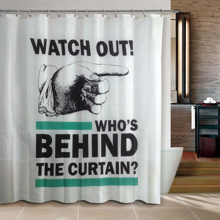 

72" Funny Guessing Game Bathroom Fabric Shower Curtain Free 12 Hooks New Home Decor Great Gift Free Shipping