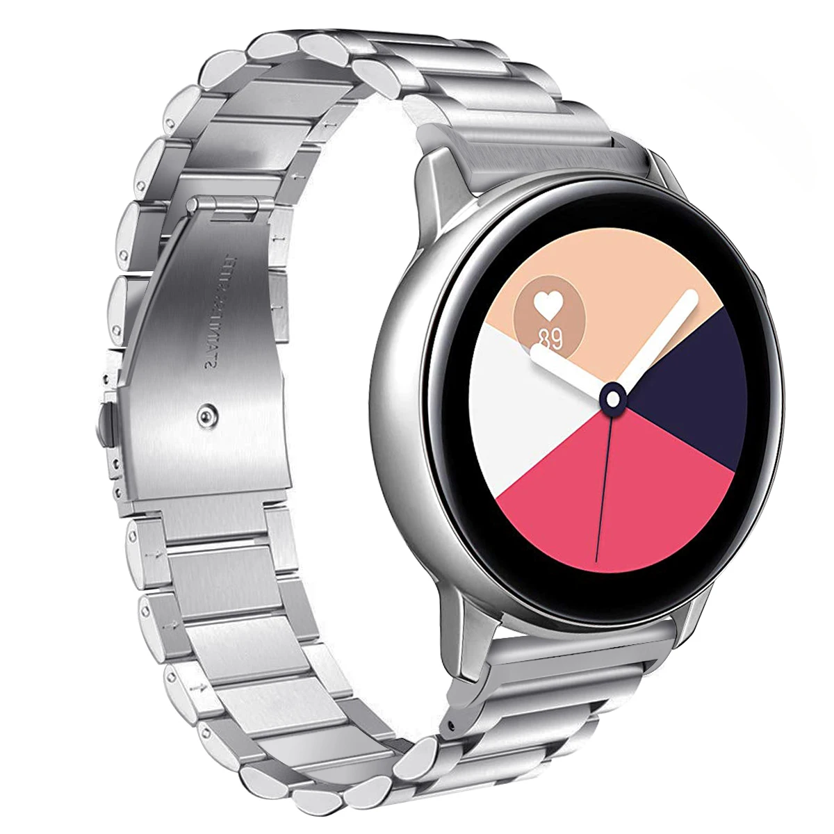 20 мм ремешок для часов Samsung Galaxy Watch Active 2 Rhinestone из нержавеющей стали с