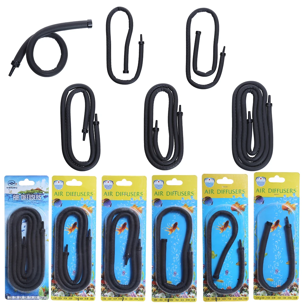 Koop 30 120 cm Air Gordijn Slangen Flexibele Diffuser Tube Air Stone Bubble Bar Muur Gordijn Buis Voor Aquarium Fish tank Vis Levert