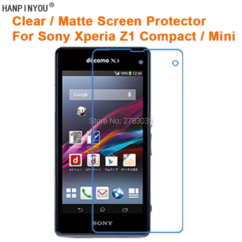 Для Sony Xperia Z1 Compact/Mini D5503 4 3 &quotпрозрачная глянцевая/Антибликовая матовая защитная