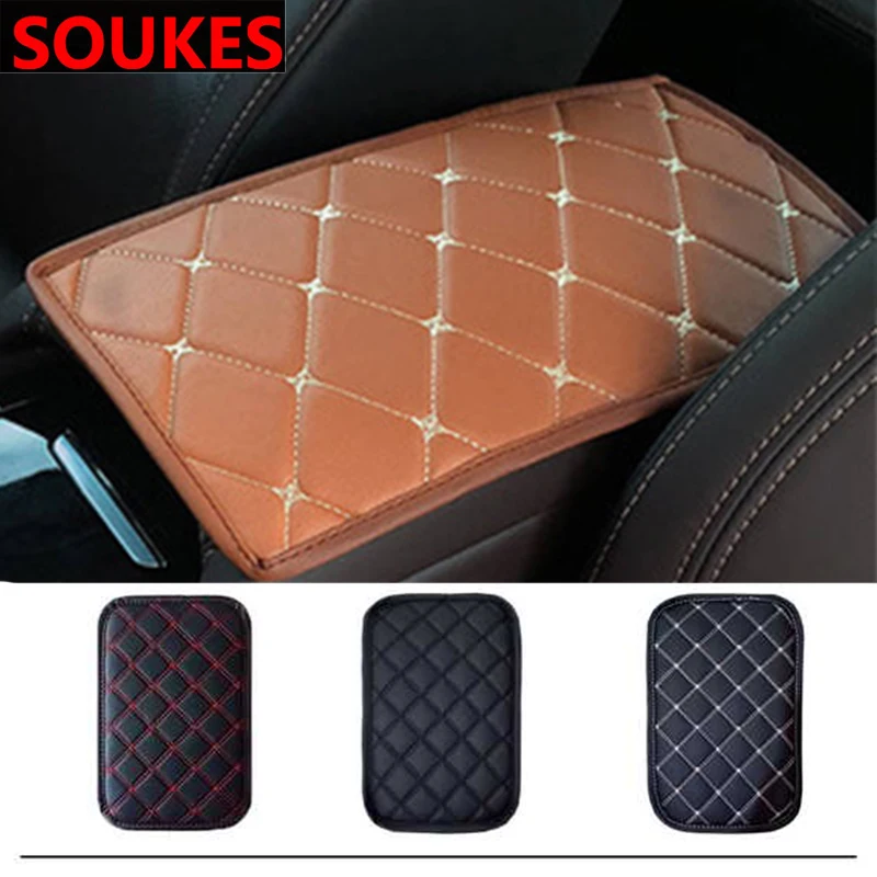 

Leather Car Center Console Armrest Panel Pad For Audi A3 A4 B8 A6 Q5 C7 B5 Mercedes Benz W203 W204 W205 W124 W212 AMG