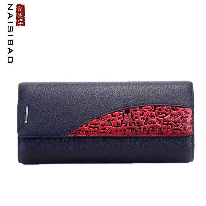 

NAISIBAO high quality fashion luxury brand clutch bag female 2019 new leather shoulder bag small bag Messenger bag head layer co