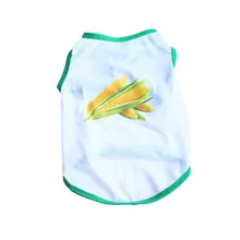 Одежда для домашних животных, жилет для собак, кошек, летняя дышащая одежда с принтом «Кукуруза», комфортная одежда для маленьких и средних собак, Новое поступление A