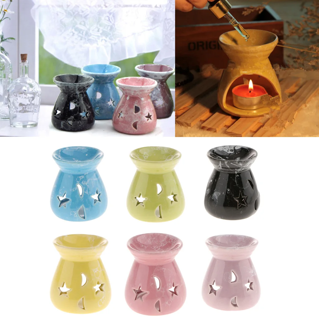Assorted Ceramic Ash Catcher Incense Burner Joss Stick Holder 6 Colors