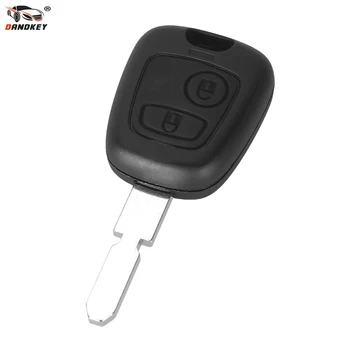 

DANDKEY 10pcs Remote Key Replacement Cover Case for Peugeot 106 107 206 207 307 406 407 Blank Transponder Key Fob Shell 2 Button