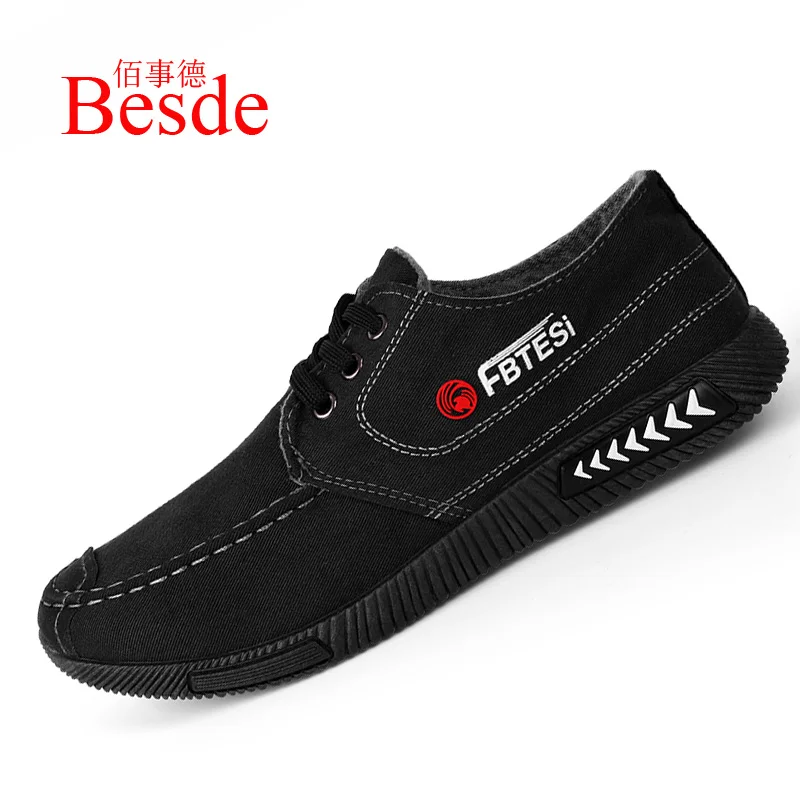

Brand sneakers shoes men Non-slip casual seakners for students canvas shoes Round lace-up men black sneakers