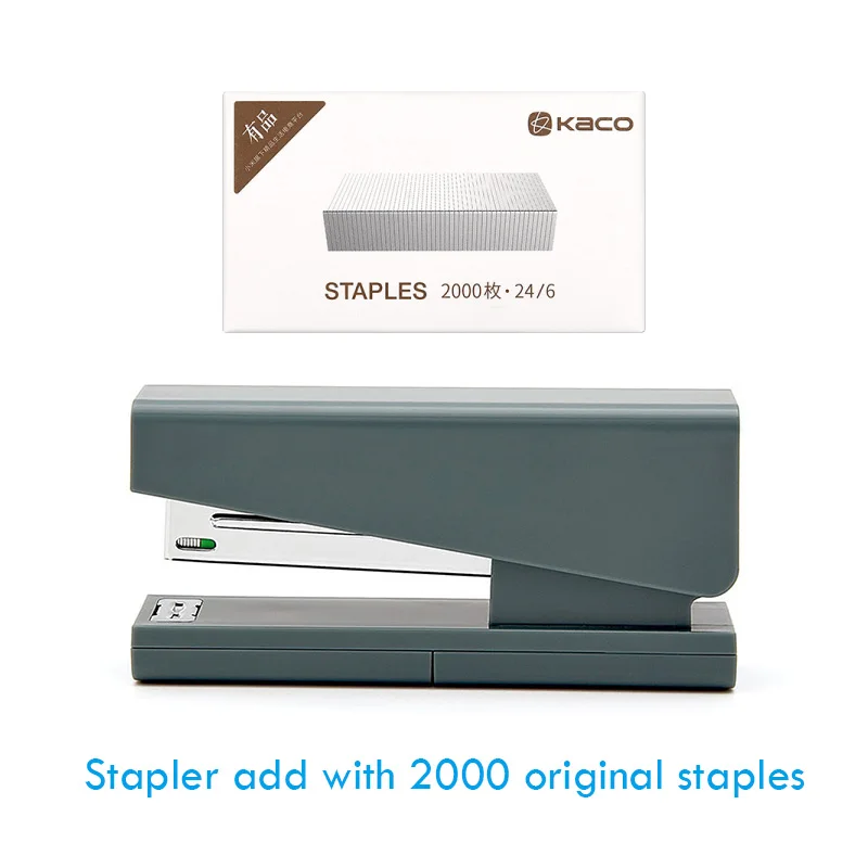 G-green add staples Степлер Xiaomi Mijia Kaco LEMO с 100 скобами 24/6 26/6 для канцелярских принадлежностей офисные принадлежности Школьные принадлежности - Цвет: G-green add staples