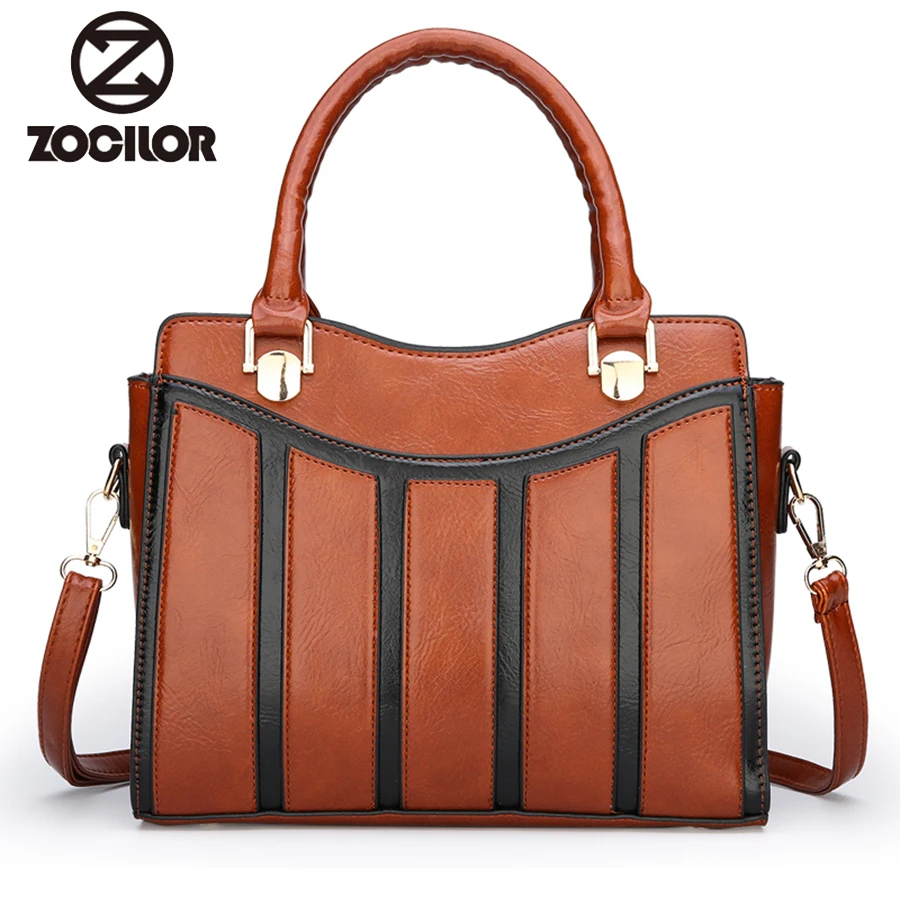 

2018 Fashion Women Bags Vintage Belts Shoulder Bags Women Handbags stripe high quality PU Leather Ladies Hand Bags Sac