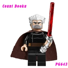 The Clone Wars Variant Red-Bladed Count Dooku Building Block Star Wars 9515 The Malevolence Figures For Children Pg643