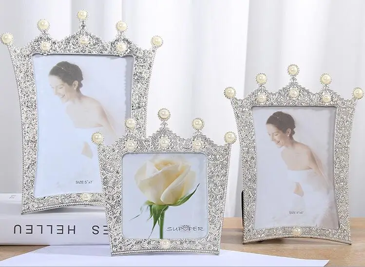 

fashion 6inch/7inch silver picture frame metal frames for pictures photo frames for wedding decoration XC001