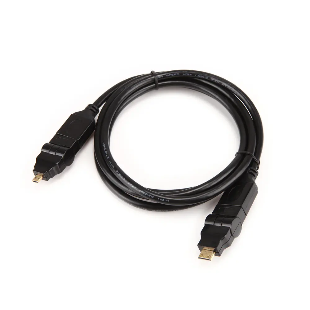 1.8m Audio/Video Swivel Mini HDMI Male to Micro HDMI Male Extender AV