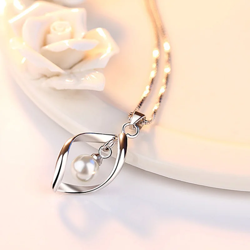 Элегантный 6 мм имитация жемчуга твист ожерелье для женщин Collier Femme Длинная