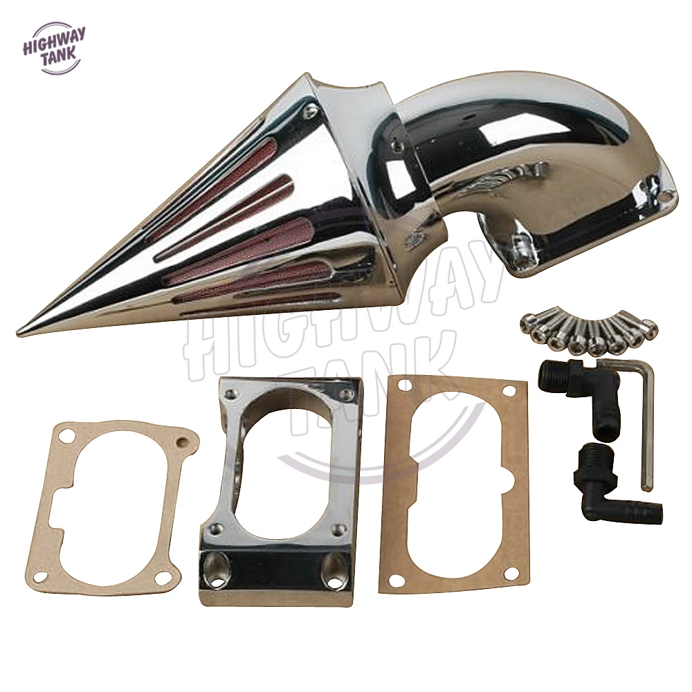 Chrome Motorcycle Spike Air Cleaner Kit Intake Filter case for Kawasaki Vulcan VN 2000 VN2000 2004 2005 2006 2007 2008 2009 2010