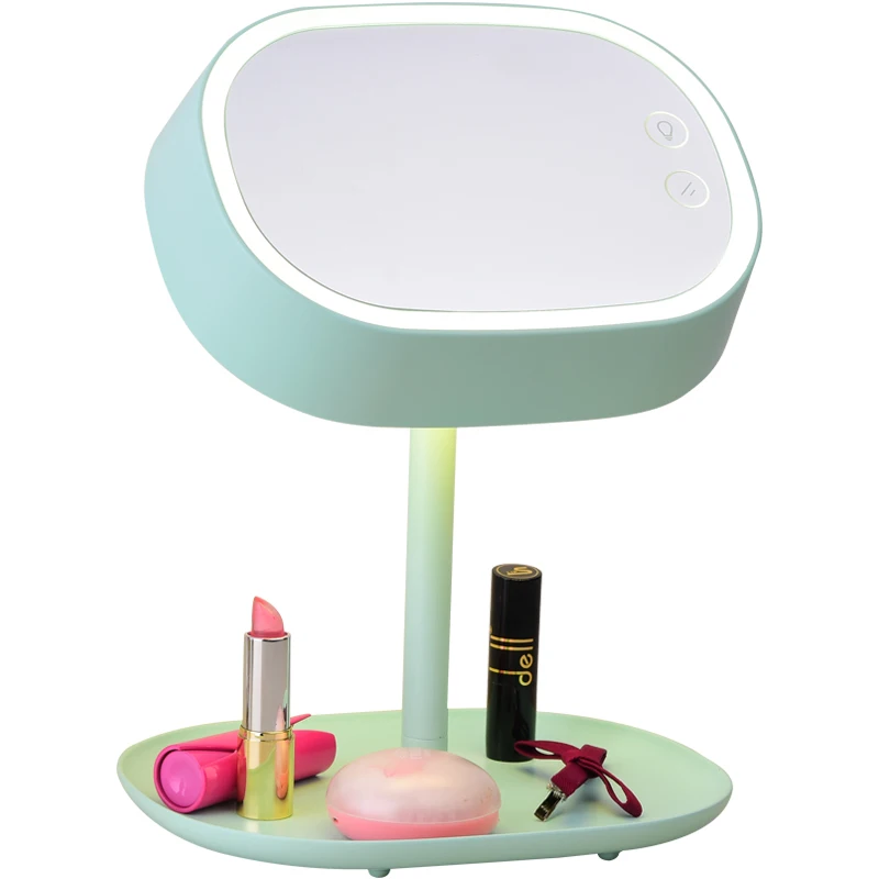

Dressing Room Makeup Mirror Table Lamp Dressing Table Mirror Lamp Wedding Gift Lamp Bedroom Bedside Charging Led Table Lamps
