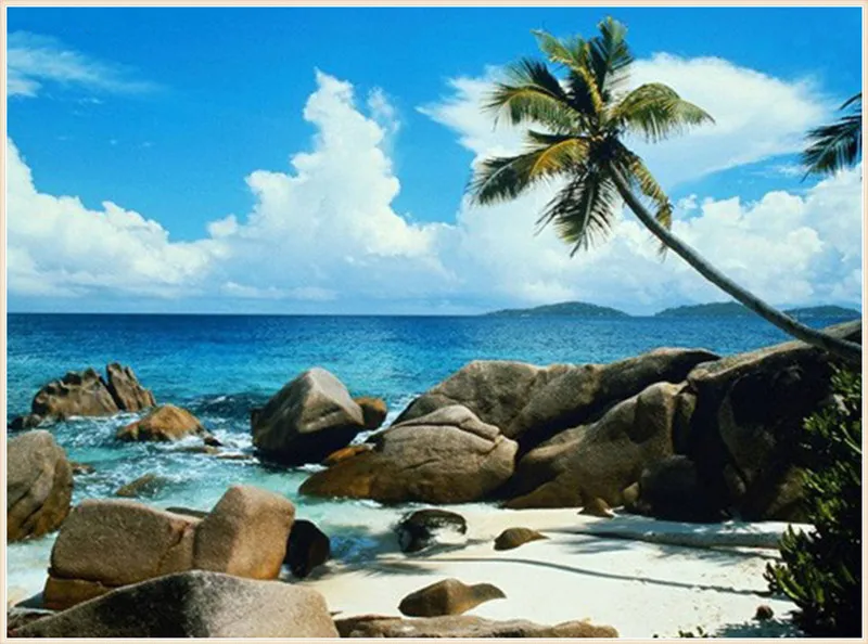 

Christmas DIY Diamond Painting Beach scenery Cross Stitch Kits Diamond Mosaic crystal Diamond Embroidery Patterns Rhinestones