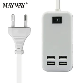 

Universal Fast Charging 4 Ports USB Charger Power Travel Adapter Strip Extension Cable Switch For xiaomi iPhone Samsung Phones
