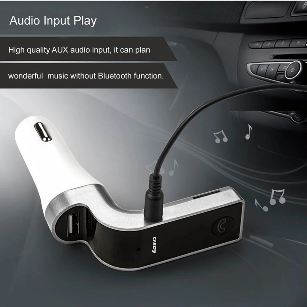 

Hands Free Wireless Bluetooth FM Transmitter AUX Modulator Car Kit MP3 Player SD USB TF music play