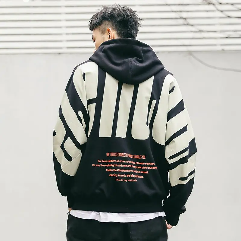 

hip hop hoodies Sweatshirts men batwing sleeve coat fashion ulzzang harajuku hoodie kpop clothes loose letters streetwear hombre