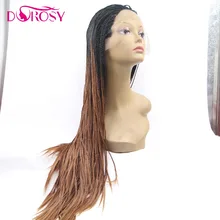 DOROSY волосы высокотемпературный волоконный парик синтетические косички для наращивания парик фронта шнурка коричневый Омбре, с темными корнями для африканских женщин