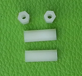 

100pcs M4*35 mm Nylon column Hexagon straight column separation column support plastic separation column Two-way stud