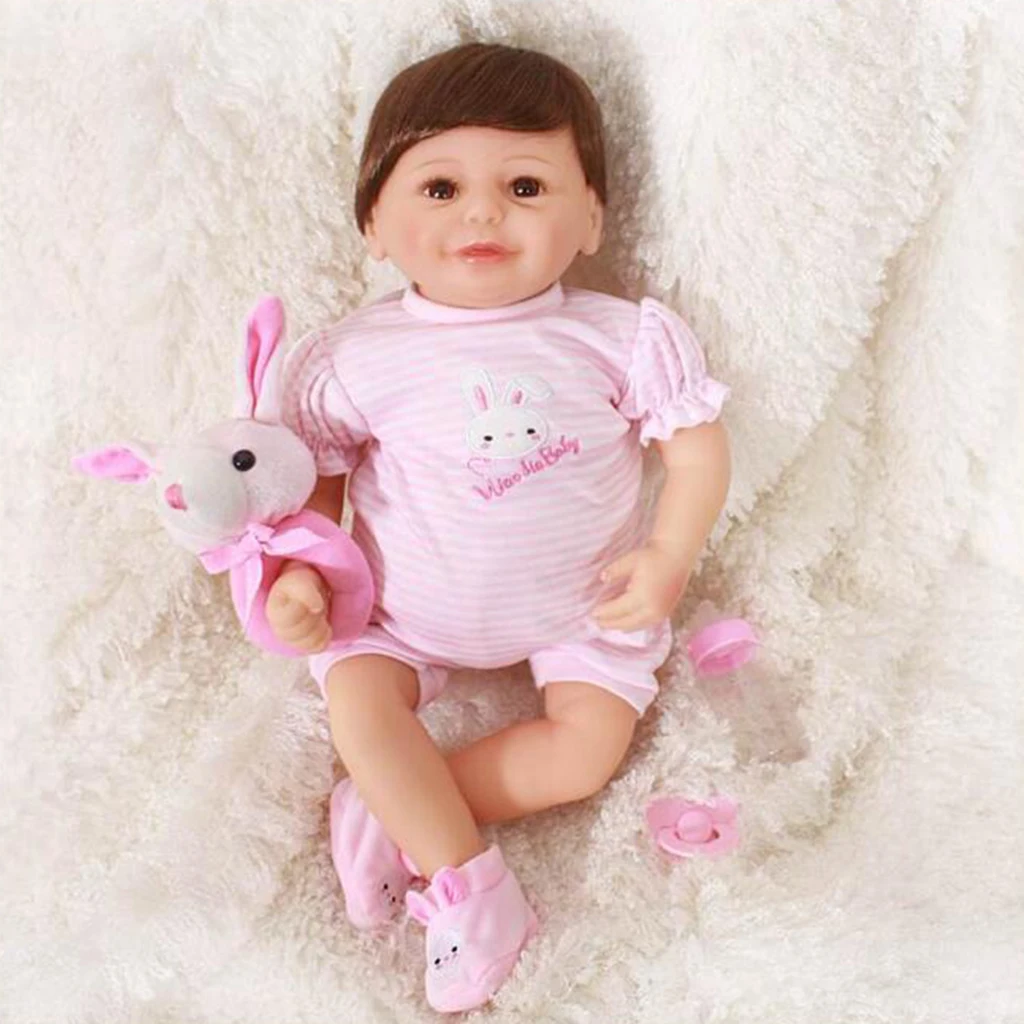 50 см 20 дюймов милый Reborn Baby мягкая виниловая кукла Реалистичная для новорожденных