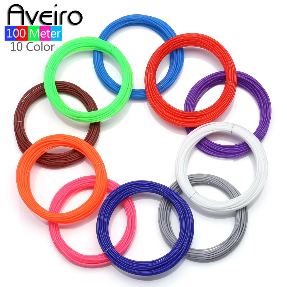 

3d pen filament PLA 1.75mm 100 Meter 10 Color 3D Printer Filament Materials For 3D Printing Pen 3 D Printer Material