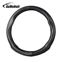 Непроскальзывающая оплетка рулевого колеса, натуральная кожа, 38см