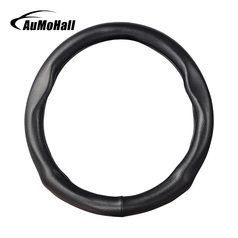 AuMoHall Leather Skidproof Car Steering Wheel Cover 38cm M Size Car