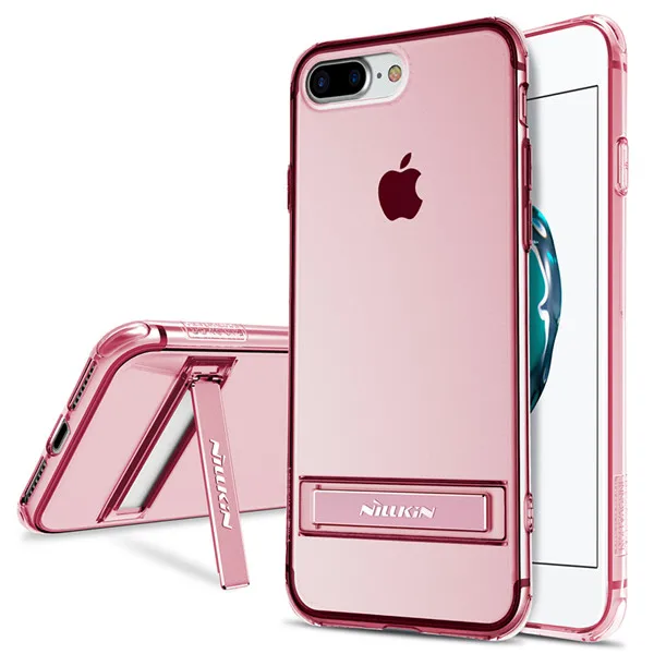 Чехол NILLKIN для iphone 7, защитный чехол для мобильного телефона, чехол-подставка, держатель для iphone 7, протектор, ТПУ, задняя крышка для iphone 7 plus - Цвет: Розовый