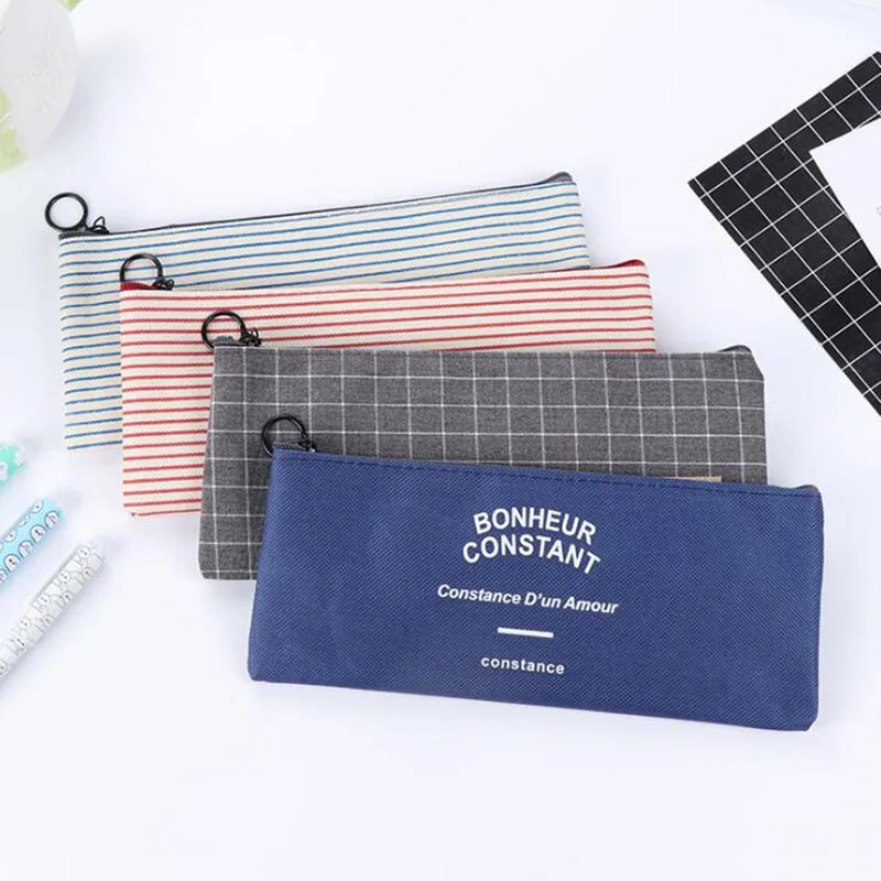 Student Stationery Canvas Pencil font b Bag b font Retro School Pencil font b Bag b