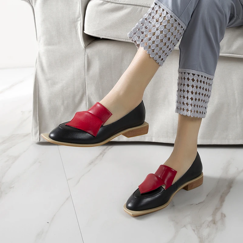 XIUNINGYAN/Винтажные женские туфли-оксфорды в британском стиле; женские туфли из натуральной кожи на плоской подошве; женские черные туфли ручной работы из натуральной кожи
