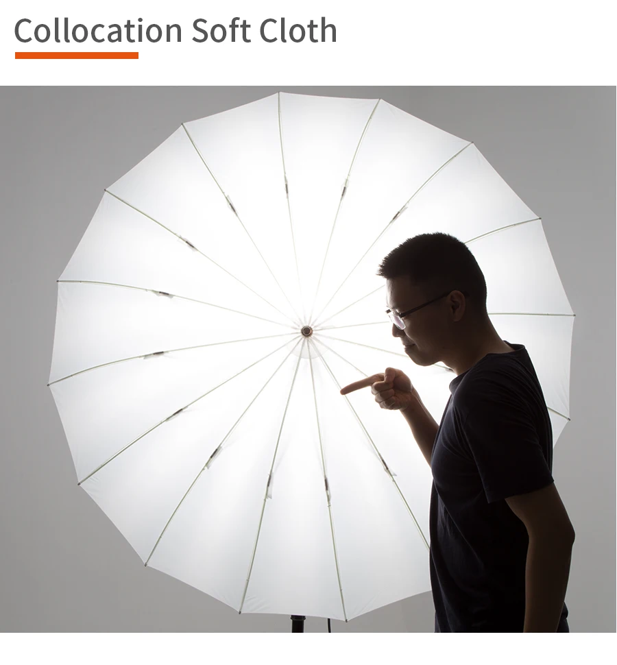 Godox Studio Photogrphy 70" / 178cm White Soft light Lighting Umbrella for Photo Studio with Large Diffuser Cover