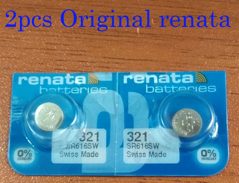 2Xrenata серебряный оксид часовая батарея 321 SR616SW 616 1 55 в 100% оригинальный бренд renata |