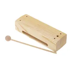Горячая Распродажа деревянная перкуссия блок Woodblock с молотком изысканный малыш детская музыкальная игрушка ударный инструмент