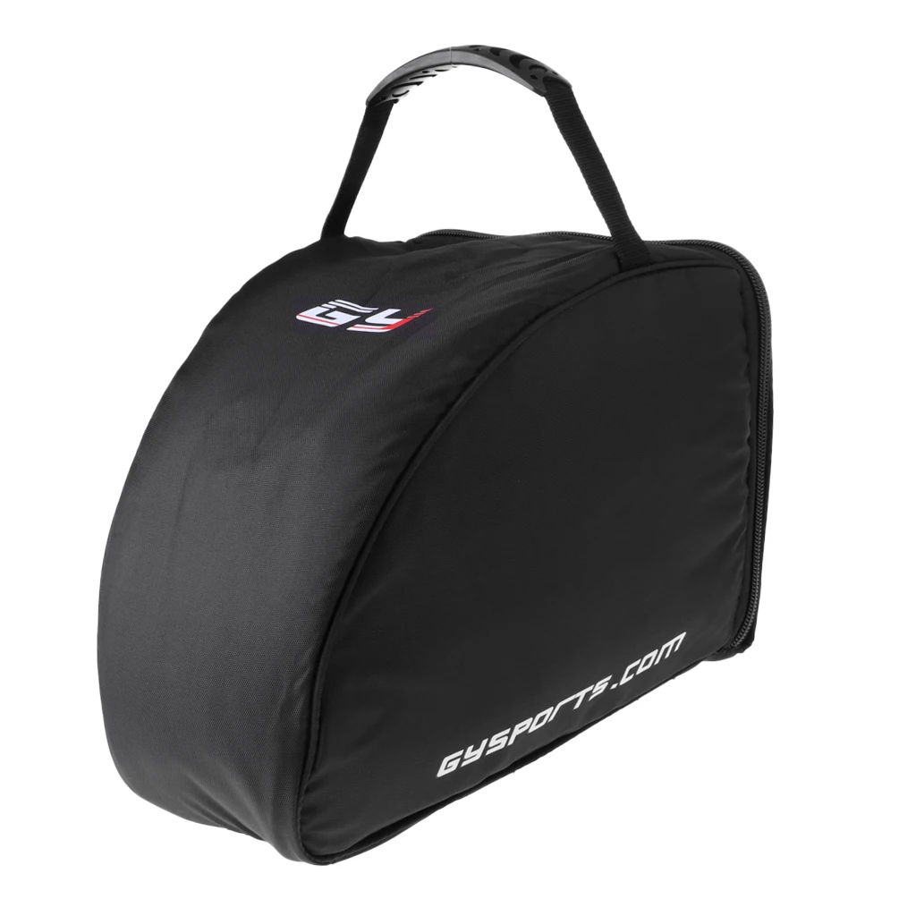 Ice Hockey Player Goalie Helmet Padded Bag Heavy Duty Zipper Carrier Equipment Storage Bag with Hand Strap Black