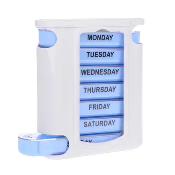 

ZLROWR 7 DAY WEEKLY Pill Organiser STACKING TOWER Large 4 Daily Compartments Tablet Box