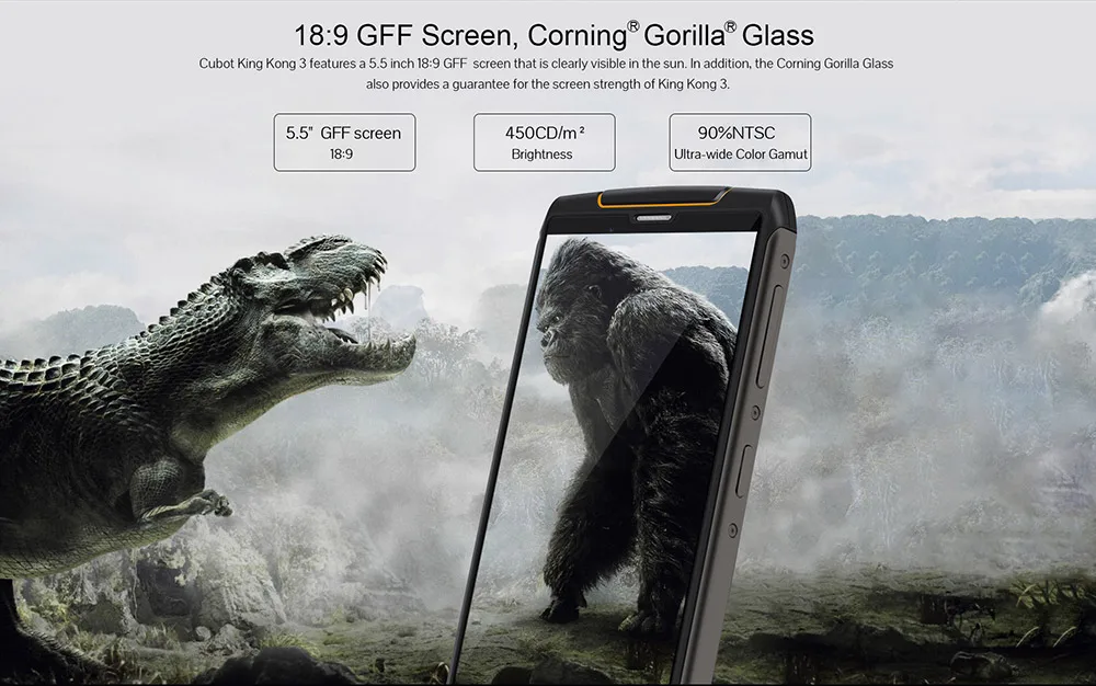 CUBOT KingKong 3 NFC IP68 Водонепроницаемый мобильный телефон 5 &quot18:9 MTK6763T Octa Core Android 8 1 4 GB + 64