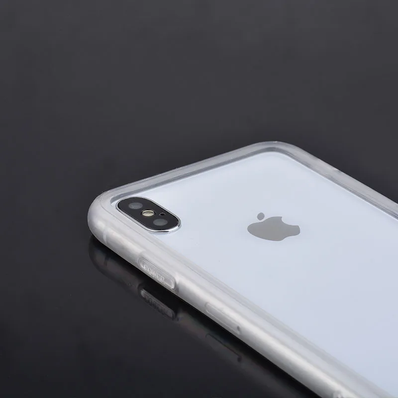 Тонкий Матовый Бампер рамка для iphone 8 7 P 6 6S Plus Xs Max Xr X Двухцветный Мягкий Резиновый ТПУ противоударный защитный чехол