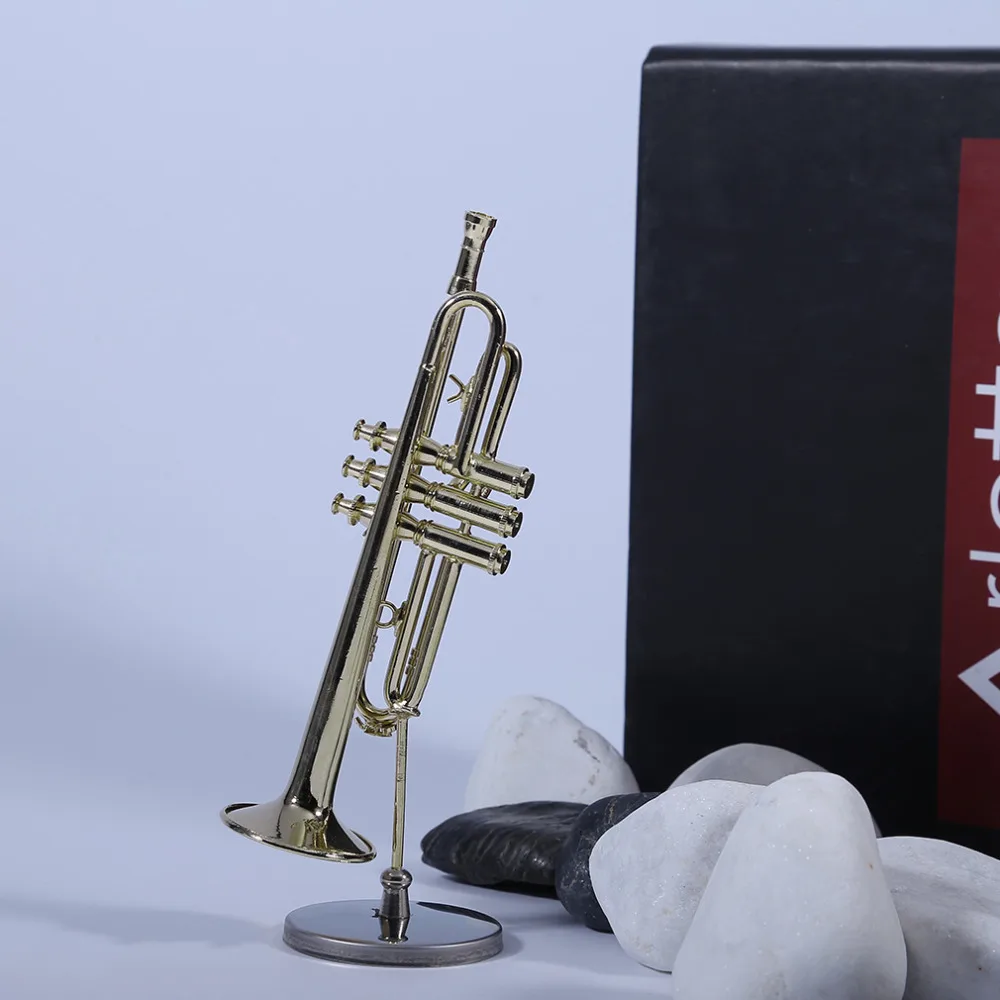 Креативная мини труба хороший подарок для ребенка мини труба модель музыкального инструмента для ребенка мини труба с Чехол Лидер продаж
