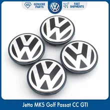 Emblema del distintivo della copertura del mozzo di Logo del cappuccio centrale della ruota dell'oem 63/65mm di 4 pz/set per VW Volkswagen Jetta MK5 Golf Passat 3B7 601 171