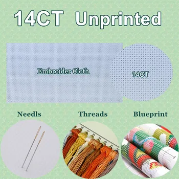 Embroidery Counted Cross Stitch Kits Needlework - Crafts 14 ct DMC color DIY Arts Handmade Decor - Backyard Tea Party 6