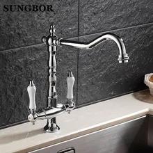 Chromed Polished Kitchen Faucets 360 Swivel Brass Kitchen Sink Basin Swivel Mixer Tap Faucet CF-9088L Chromed Polished Kitchen Faucets 360 Swivel Brass Kitchen Sink Basin Swivel Mixer Tap Faucet CF-9088L