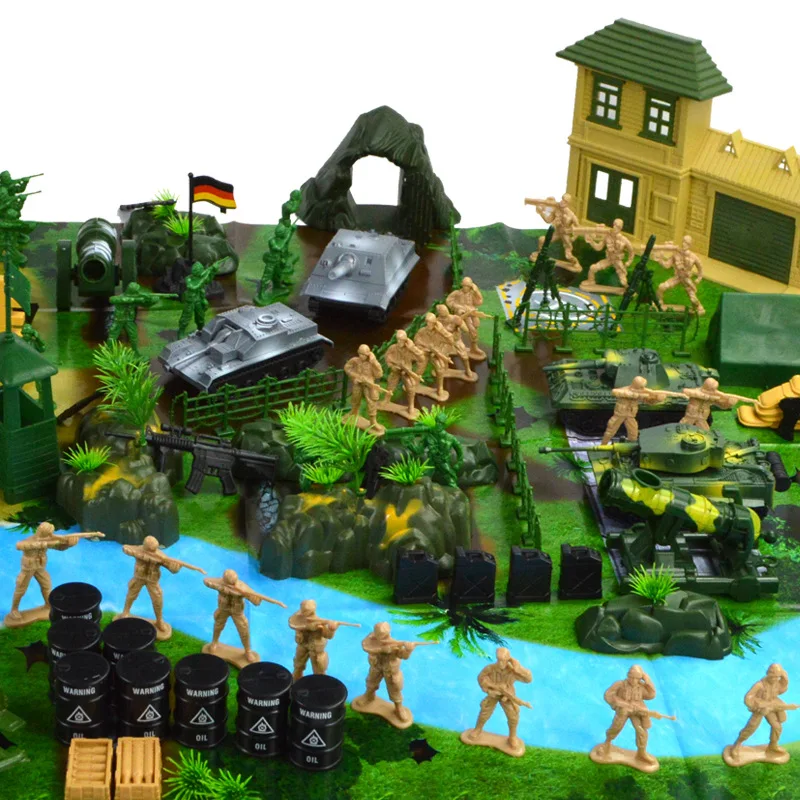 

1 set Soldier Army Military Model DIY Sandbox Game Action Figures Toy Mini Soldier Playset Model Toy For Boy Children Gifts