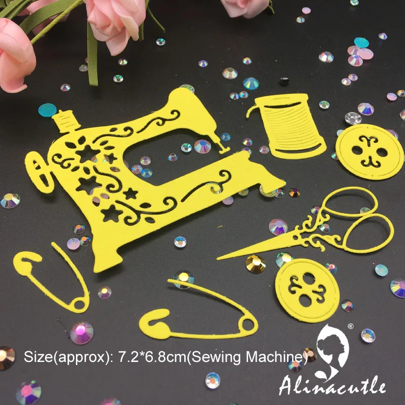 

Die Cut Metal Cutting Sewing Machine Alinacraft DIY Scrapbooking Album Papercraft Handmade Card Stencil Art Cutter Punch Die