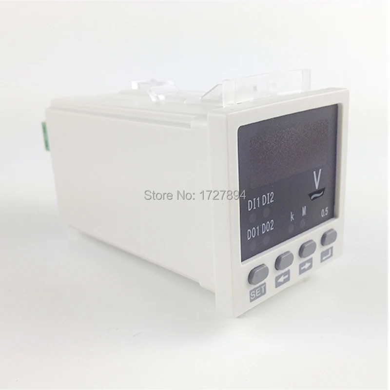 Малый размер 48*48 мм 220Vac источник питания Однофазный AC мини-измеритель напряжения, светодиодный индикатор напряжения цифровой V метр