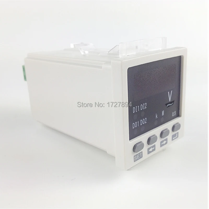 

Small Size 48*48mm 220V power supply Single Phase AC mini Voltage Meter ,voltage instrument LED display digital V meter