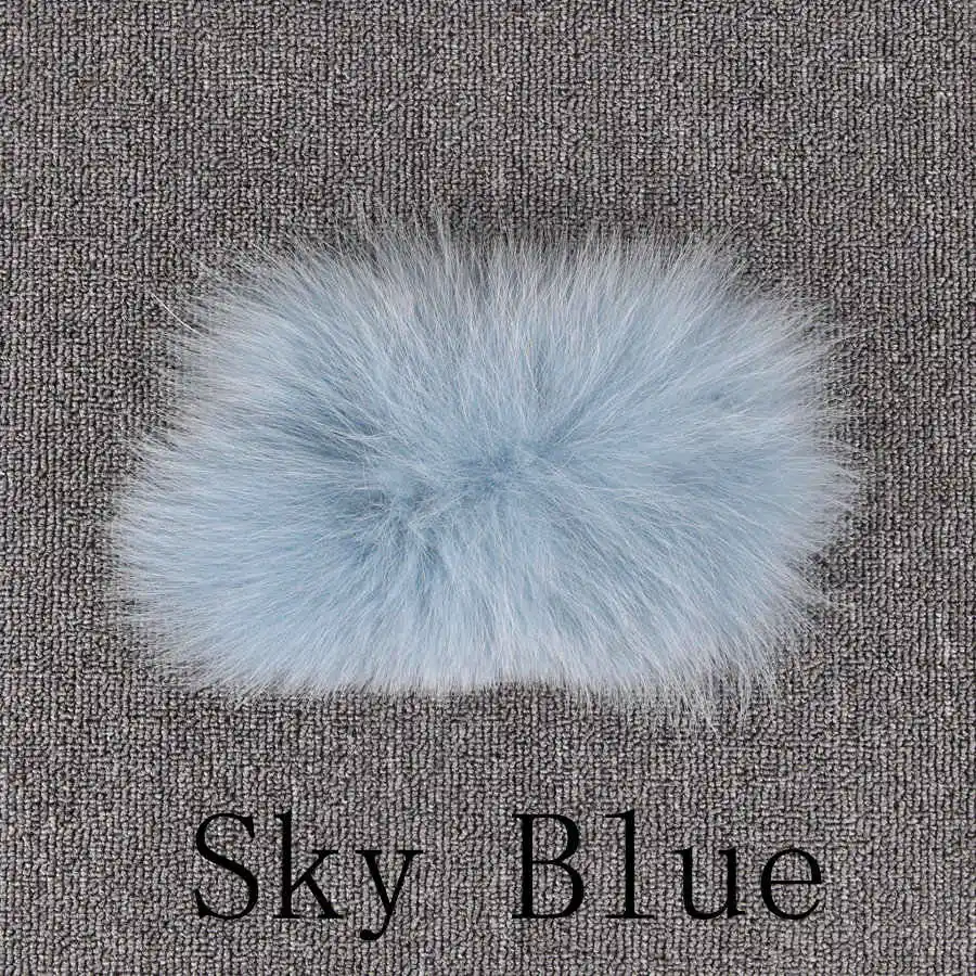 Короткая шуба из натурального Лисьего меха QC8128 новое поступление женское зимнее пальто из натурального Лисьего меха горячая распродажа большой мех с длинным рукавом - Цвет: sky blue